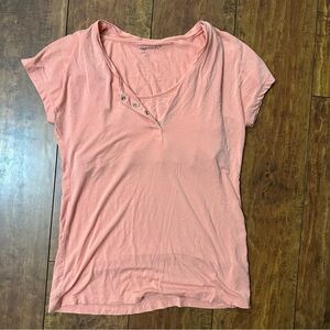 Gap Maternity peach coral nursing Henley - medium